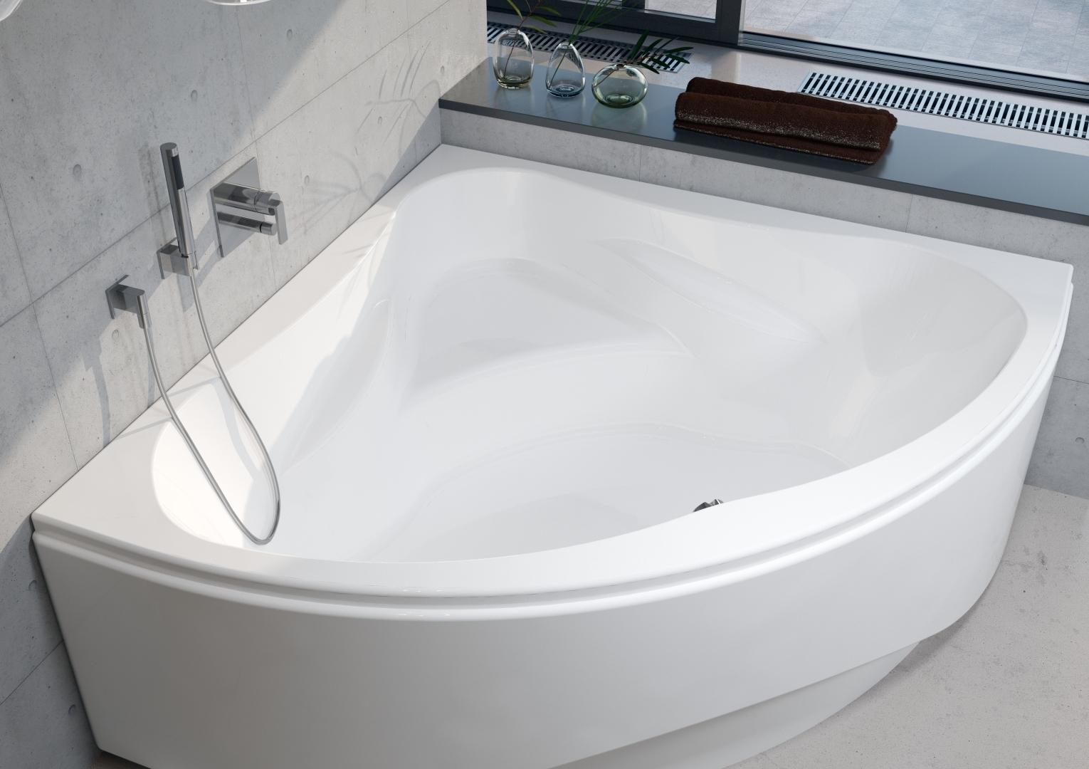 RIHO Neo Eck-Badewanne, Einbau, 2-Sitzer, weiß, B076001005