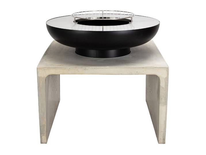 Nouvel Feuerstelle Cemento Beton/Schwarz