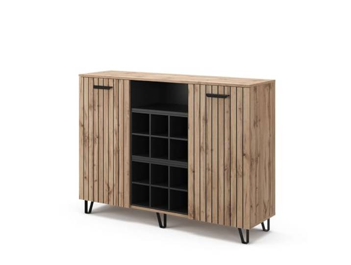 Vicco Kommode Amber , Braun 38 x 100 cm mit 2 Türen, mit Ablagefach für zusätzlichen Stauraum