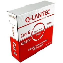 Q-Lantec U/UTP Kat.6A Netzwerkkabel verdrillte Leitung LSOH (U/UTP, CAT6a, 100 m), Netzwerkkabel