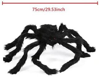 Inspired Living Giant Halloween Spider With Bendable Legs For Outdoor Yard & Haunted House Decor 75cm
