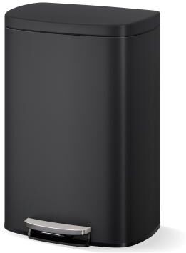 Garvee Stainless Steel Trash Can, Rustproof Garbage Can with Lid for Kitchen and Bathroom, Step-On Trash Bin with Inner Bucket