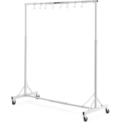 VEVOR Lackierständer, 1,5 - 2,1 m höhenverstellbar, 30 kg Tragkraft, Lackierständer für Autos, Lackiertrocknerständer mit 8 Haken und 4 Schwenkrädern, Karosserieständer für Autowerkstätten und Garagen