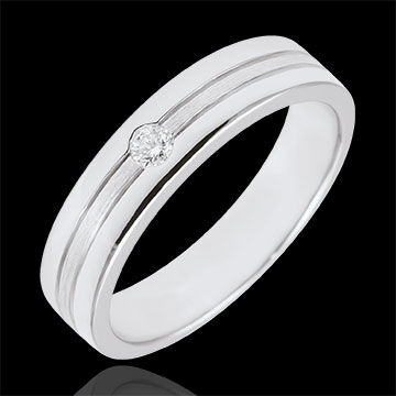Edenly Trauring Star Diamant - Kleines Modell - mit gebÃ¼rsteter Goldbeschichtu