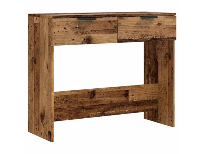 Konsolentisch Altholz 90x36x75 cm mit Schubladen Holzwerkstoffplatte, feuchtigkeitsbeständig, leicht zu reinigen, für Flur und Wohnzimmer