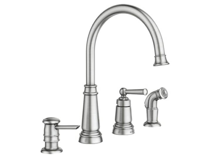 Moen 87042SRS Edison Einhand-Küchenarmatur mit hohem Bogen, Fleckenresistent, Pack of 1