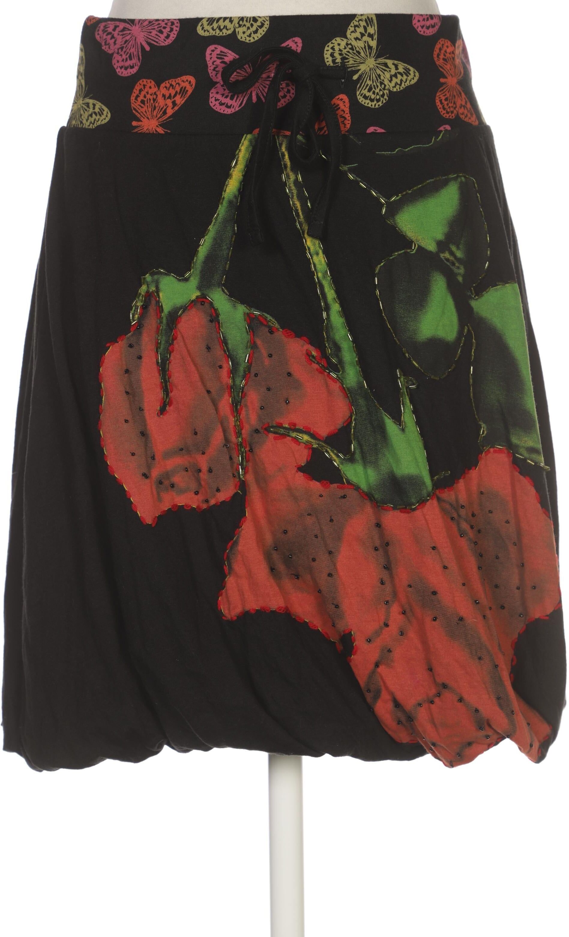 Desigual Damen Rock, Schwarz, Gr. M, Baumwolle - Second Hand
