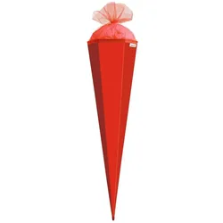 Roth, Schultüte, Bastelschultte mit Verschluss, 850 mm, rot (85 cm)