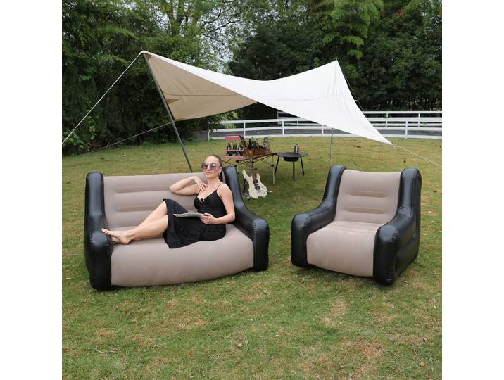 Matelas pneumatique canapé gonflable Double chaise gonflable pour canapé gonflable gonflable chaise longue canapé pneumatique Portable tente intérieure Camping