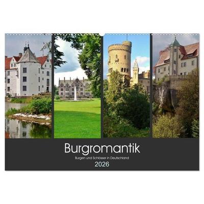 Burgromantik Burgen und Schlösser in Deutschland (Wandkalender 2026 DIN A2 quer), CALVENDO Monatskalender