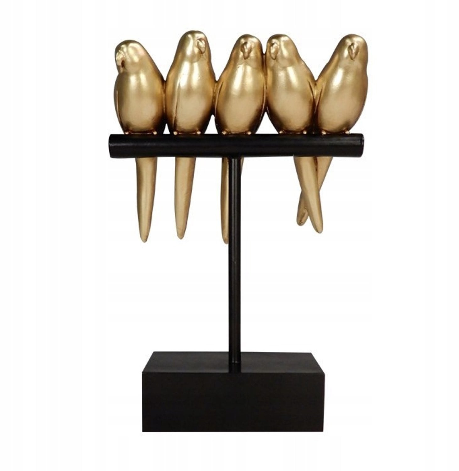Stijlvolle Vogel Decoratie - Goud & Zwart