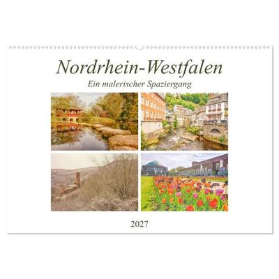Nordrhein-Westfalen - Ein malerischer Spaziergang (Wandkalender 2027 DIN A2 quer), CALVENDO Monatskalender
