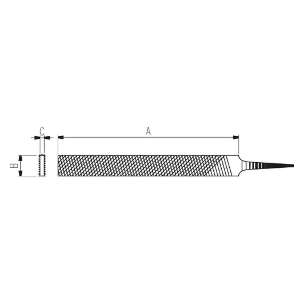 F. Dick Präzisionsansatzfeilen 250 mm Hieb 1 (Hieb 1, 250 mm) (11122511)