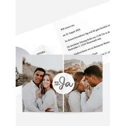 Hochzeitseinladungen selbst gestalten mit Spruch und Fotos im Onlinedesigner bei Meine-Kartenmanufaktur.de
