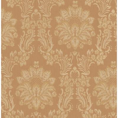 Seabrook Designs Sabrina Acanthus Damask Unpasted Wallpaper