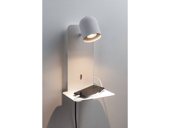 Applique murale Malena 22 x 35 x 19cm Blanc/Blanc Aluminium verni GU10