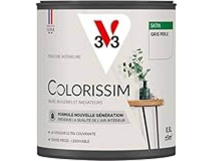 V33 Peinture Colorissim Multi-supports Gris Perle Satin 0,5L