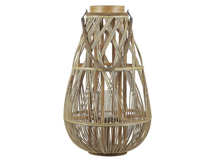LATERNE Heller Holzfarbton Tonga