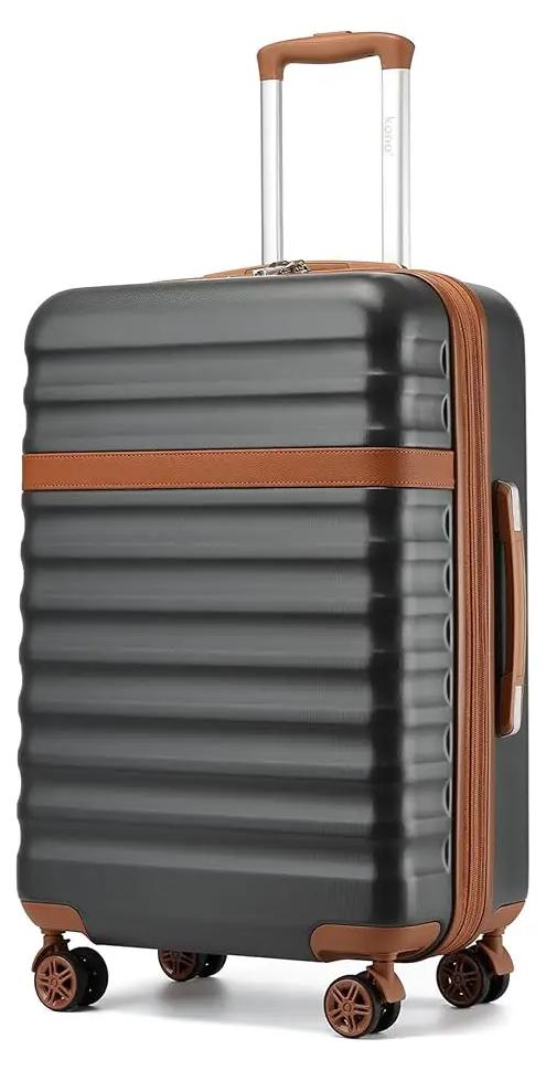 Kofferset - Hartschalenkoffer - ABS + PC - 4 Rollen - TSA-Schloss - 3-teilig (M + L + XL) - Grau