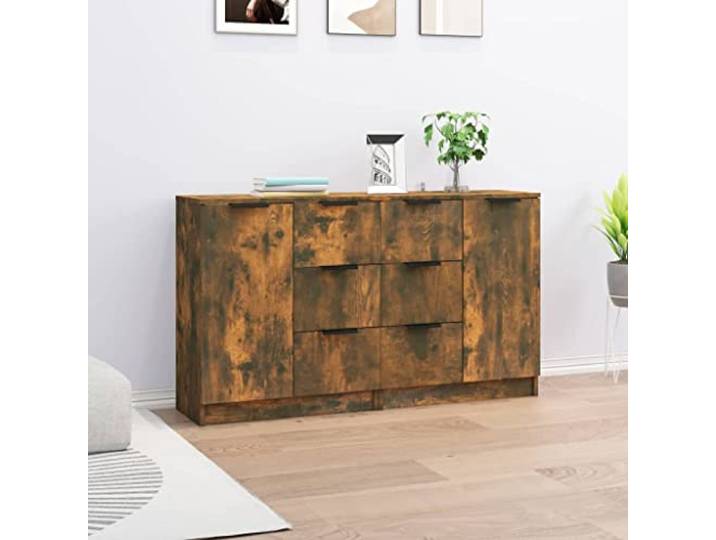 HEFZGDB Multifunktionale Sideboards als Konsolenschrank, Robuste Sideboards mit reichlich Stauraum, Minimalistische für Zuhause, aus Holzwerkstoff mit glatter Oberfläche, 2 Stück