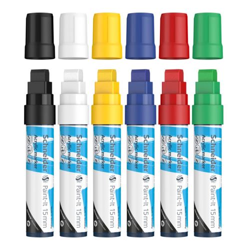 Schneider Paint-It 330 V1 Acrylstifte farbsortiert 15,0 mm, 6 St.