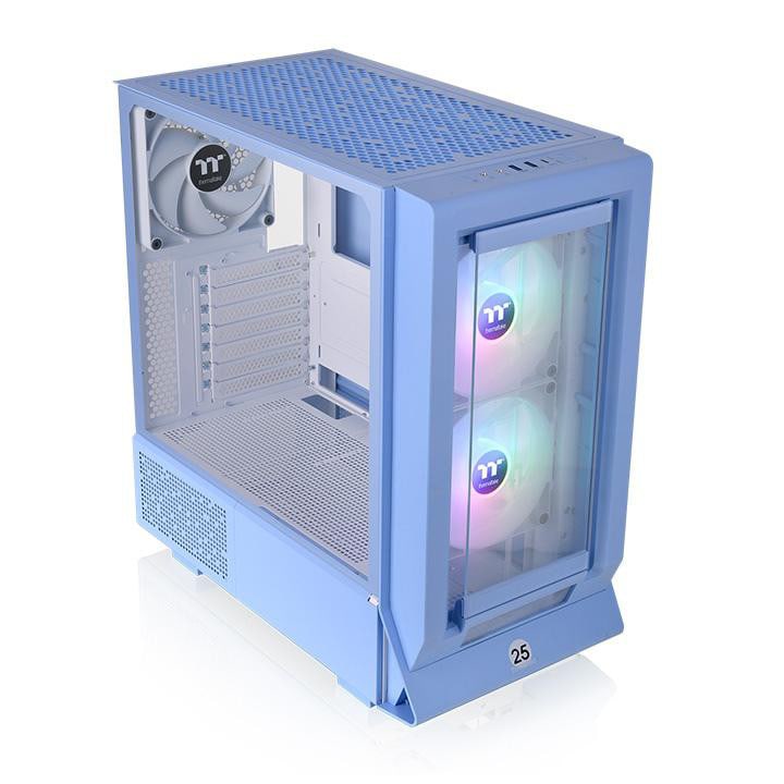 Thermaltake Ceres 350 Gaming PC Gehäuse Midi-Tower Hydrangea Blue Seitenfenster