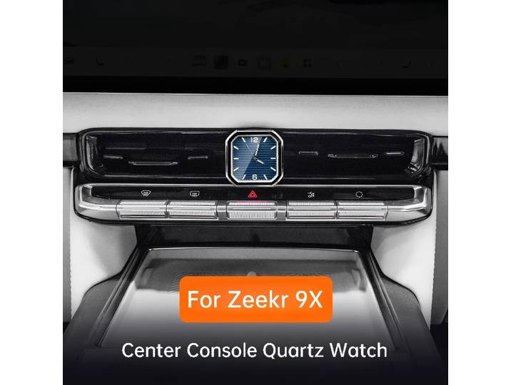 Horloge carrée électronique à quartz modifiée pour console centrale de voiture Zeekr 9X, accessoires de décoration intérieure