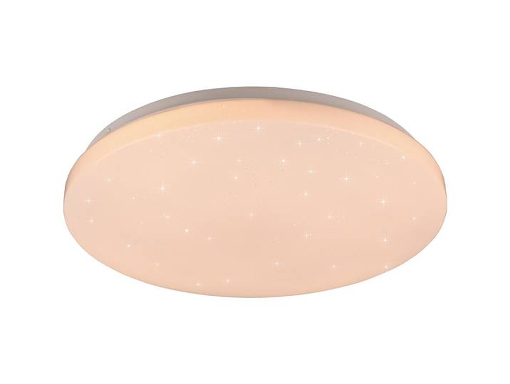 LED Plafondlamp - Plafondverlichting - Trion Kalina - 18W - RGBW - Dimbaar - Aanpasbare Kleur - Afstandsbediening - Sterlicht - Rond - Mat Wit - Kunststof