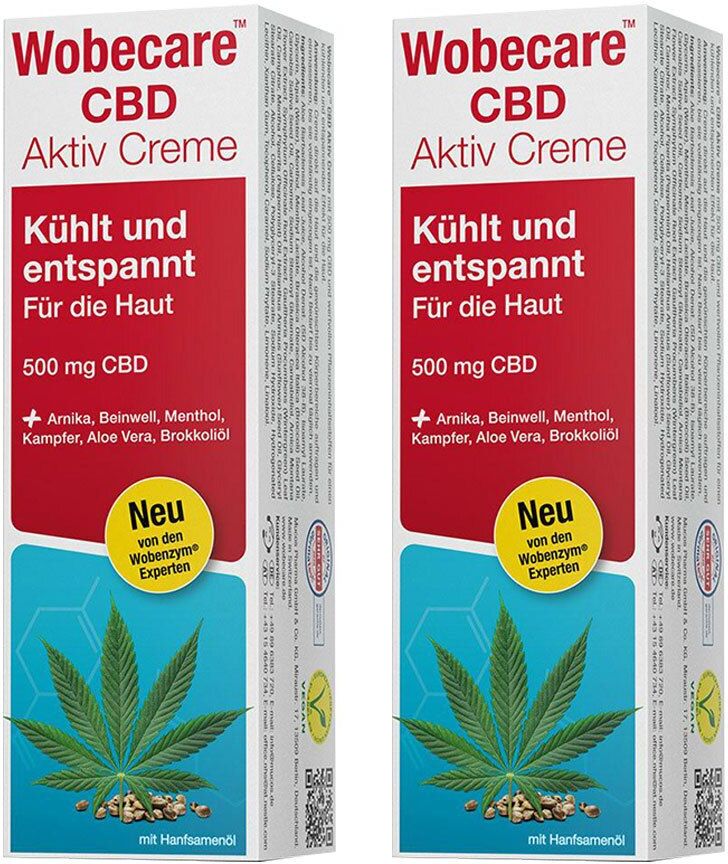Wobecare™ 2x Wobecare CBD Aktiv Creme 2x100 ml