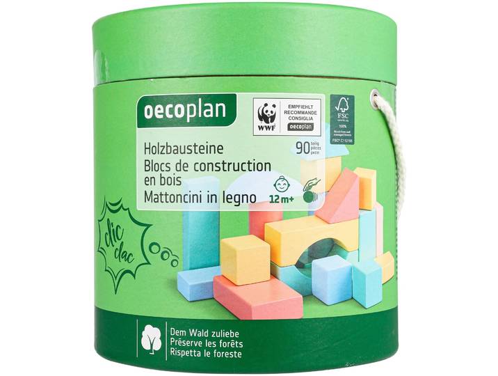 Oecoplan Holzbausteine, 90 Teile 12+ Monate