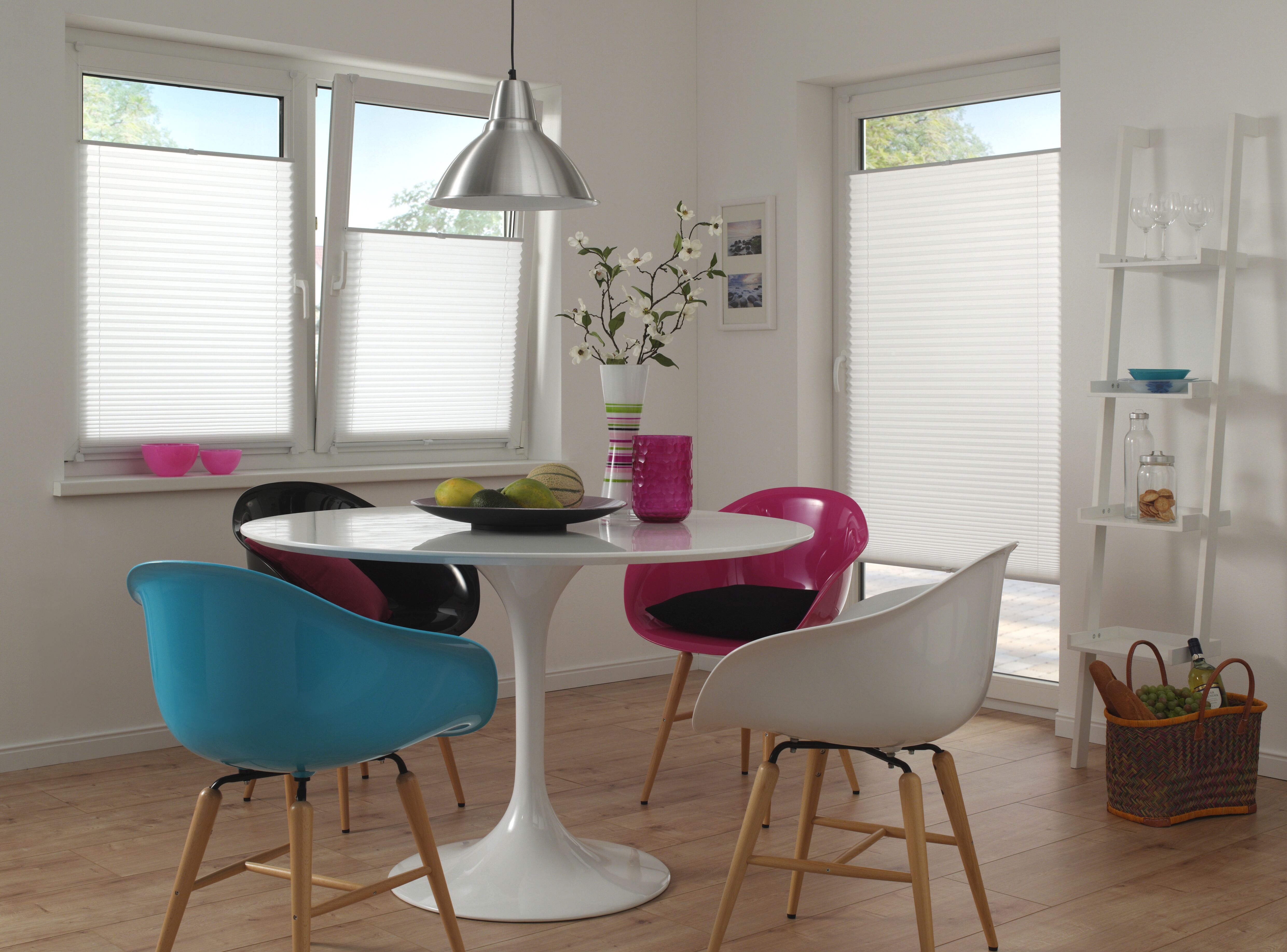Plissee GARDINIA "EASYFIX PIA, ohne Bohren, blickdicht, Trägersystem" Gr. 14, weiss (weiß), B:80cm H:220cm, Obermaterial: 100% Polyester, Plissees, Plissee, mit patentiertem Trägersystem weiß 220cm, zweiseitig verschiebbar, 80cm