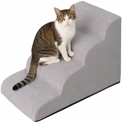 Relaxdays Hundetreppe für Bett & Sofa Grau