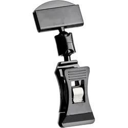 10 Sign-Clip mit kleiner Klammer und kleinem Preishalter, schwarz, PS