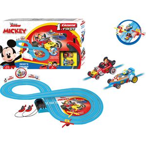 Carrera Autorennbahn FIRST Mickey Fun Race, bis 2 Spieler, 2.4 m Strecke, analog, ab 3 Jahre