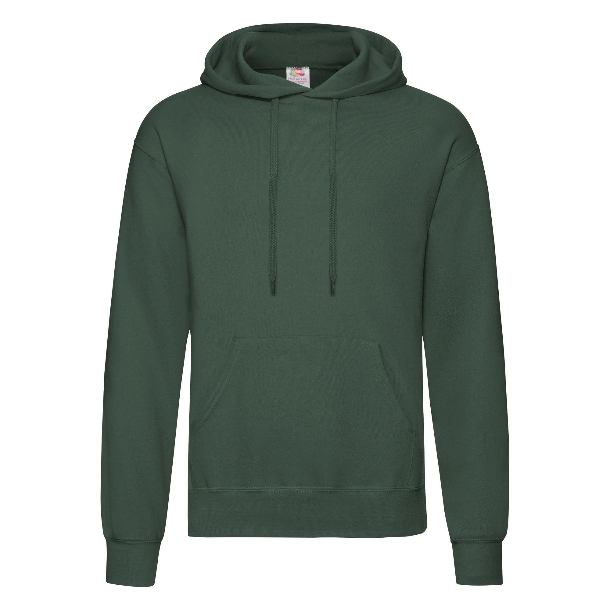Fruit Of The Loom Heren Sweatshirt Met Capuchon / Hoodie (Bottle Groen)