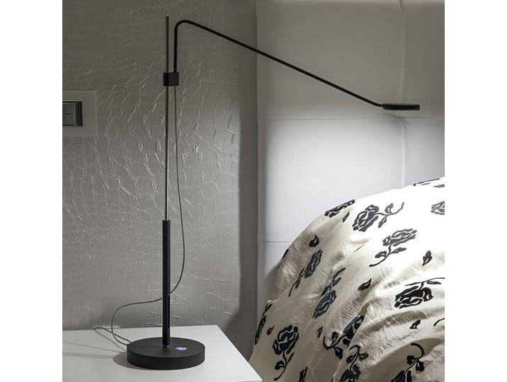 ICONE LED Schreibtischlampe Tecla, dimmbar, schwarz, für Arbeitszimmer / Büro, Metall, Modern, LED Tischlampe