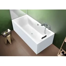 RIHO Lugo Rechteck-Badewanne, Version links, PlugPlay-Variante, 2-Sitzer, weiß, B137015005, Ausführung: 200x90x47,5cm, Nutzinhalt: 310 Liter