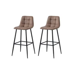 Barhocker 2er-Set   ¦ braun ¦ Maße (cm): B: 46,5 H: 102