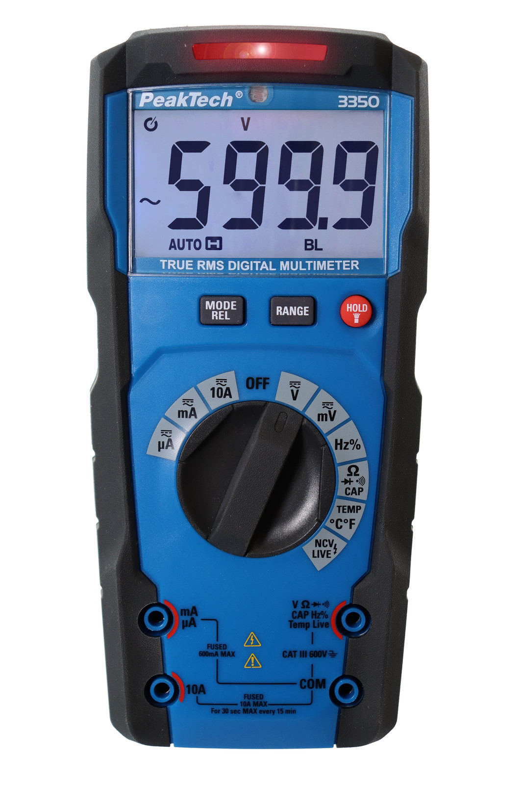 PeakTech P3349 Digitale multimeter met 6000 tellingen, 600V, True RMS en automatische bereikselectie