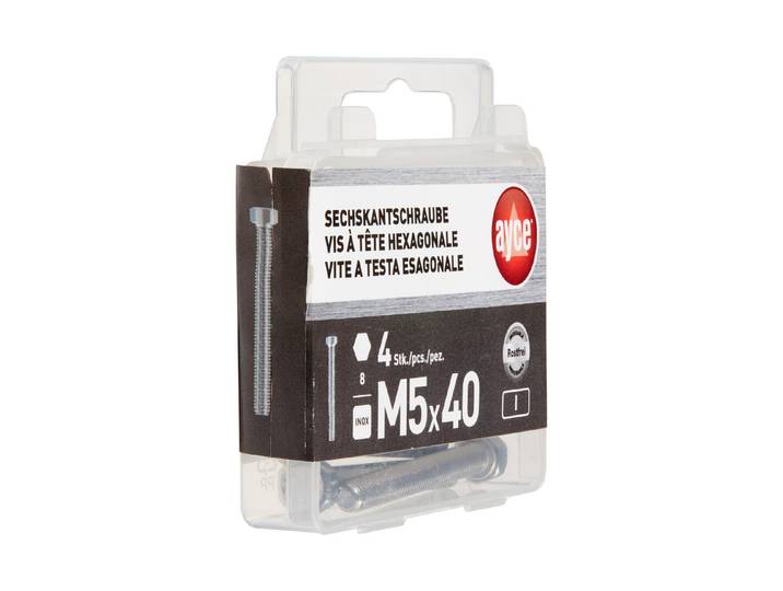 Sechskant-Schraube Metrisch Rostfrei M5 × 40 mm