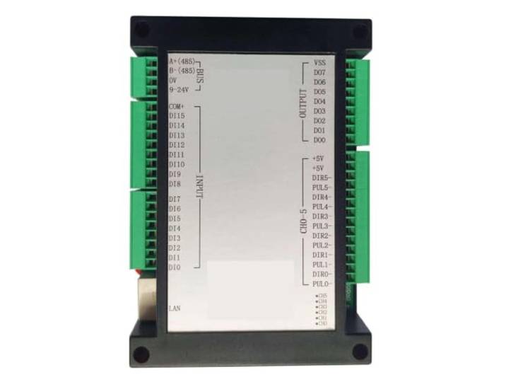 6-Achsen-Ethernet-Pulse-Motion-Controller 16 Eingänge 8 Ausgänge Sechs-Achsen-Modbus-TCP-Steuerplatine for SPS-Erweiterung