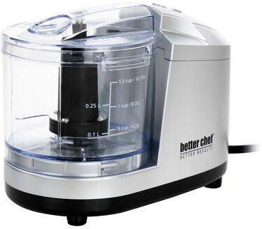 Better Chef 1.5 Cup Safety Lock Compact Chopper in Silver
