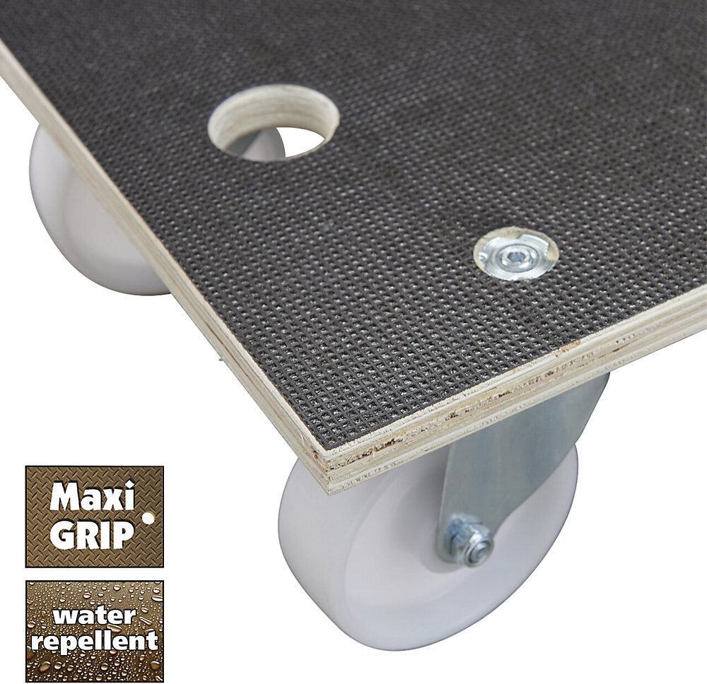 Transportroller MaxiGRIP, rechteckig, mit FSC®-Zertifizierung, LxBxH 575 x 300 x 135 mm, Tragfähigkeit 400 kg Wagner