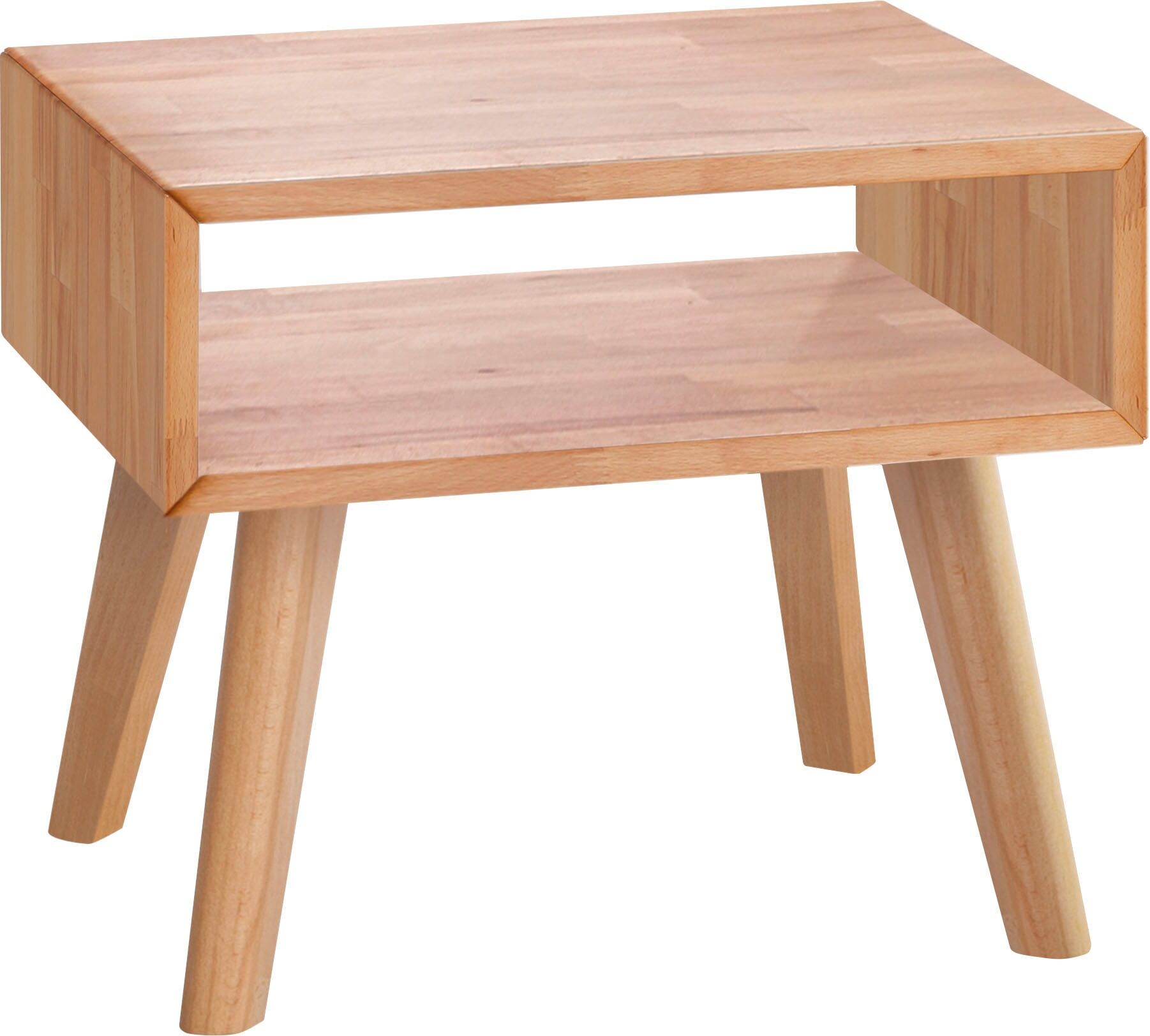 Nachttisch HASENA "Jaca", beige (natur, natur), B:50cm H:42cm T:41cm, Kernbuche massiv, Tische, Nachttisch natur, natur B/H/T: 50cm x 42cm x 41cm