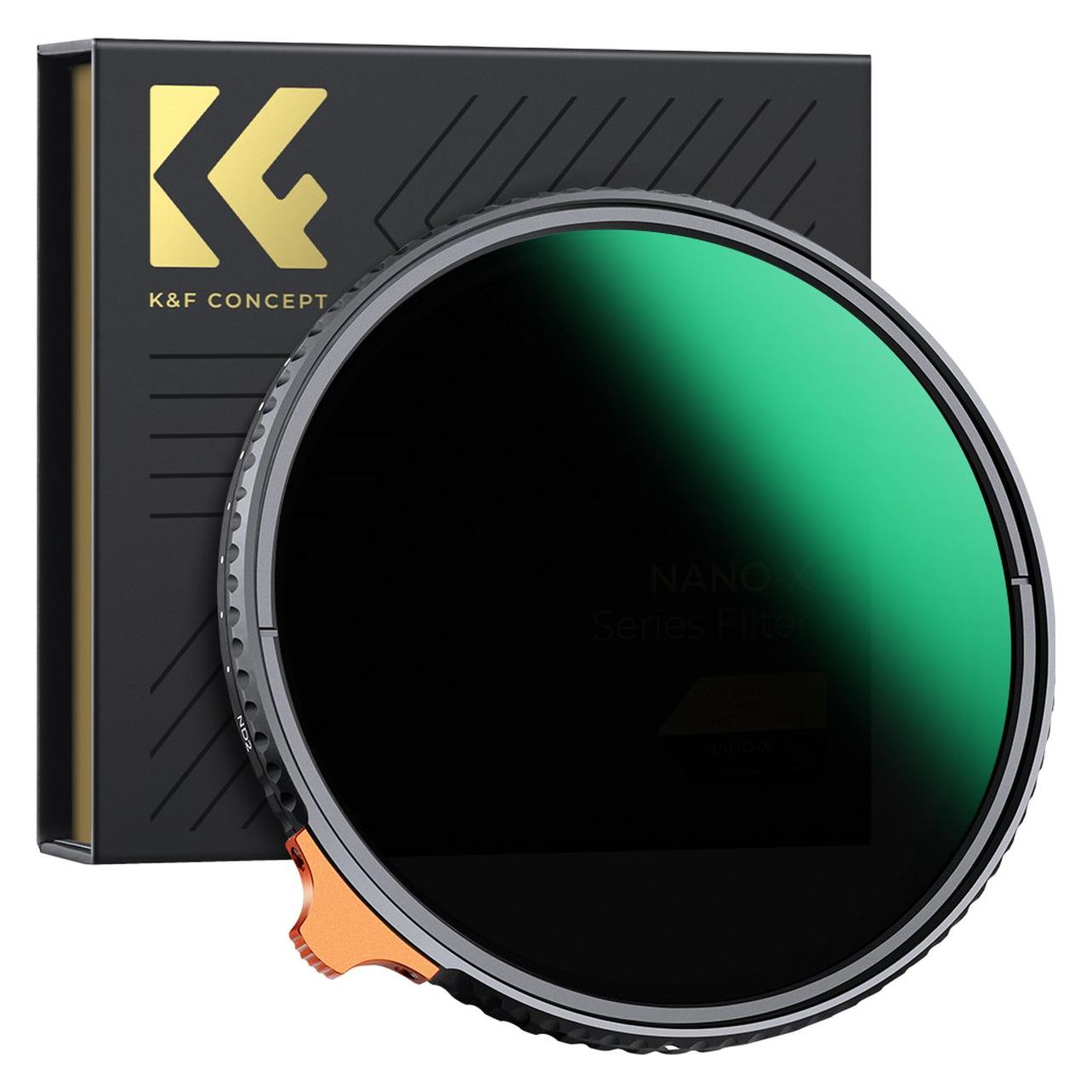 K&F Concept Variabel ND Filter ND2-400 (67 mm, ND- / Graufilter) (KF01.1463)