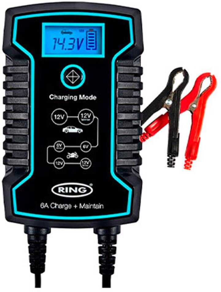 Carregador de baterias de automóvel Ring 6a 110ah 6/12v