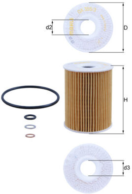 Knecht Ölfilter Ox 355/3d Filtereinsatz 83mm Für Opel Daewoo Gm Genesis
