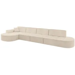 ECKSOFA Ottomane Links TARO-L3 - 413x171x79,5 cm Beige