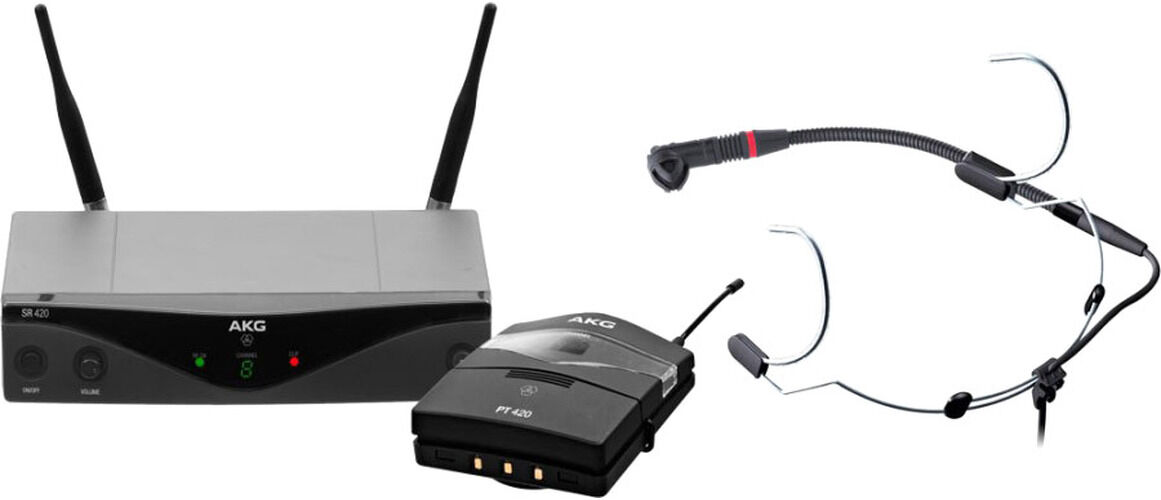 AKG Wms420 Headworn Set, Ba Drahtlos System Für Gesang Und Sprache