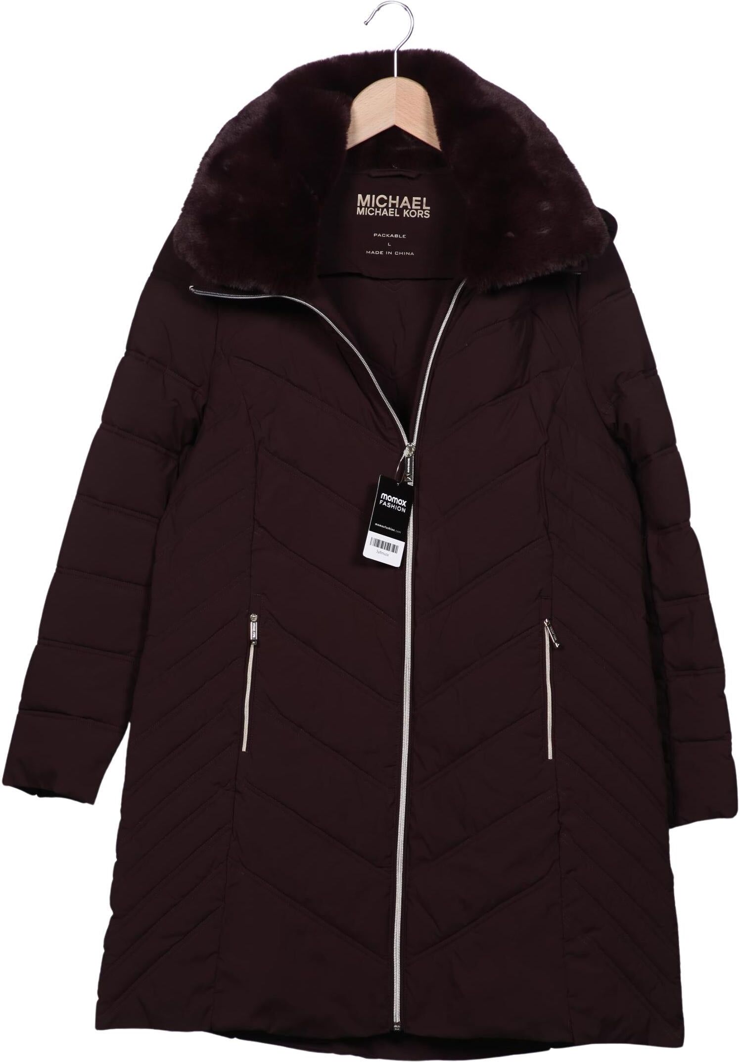 Michael Michael Kors Damen Mantel, Bordeaux, Gr. L, Synthetik - Second Hand